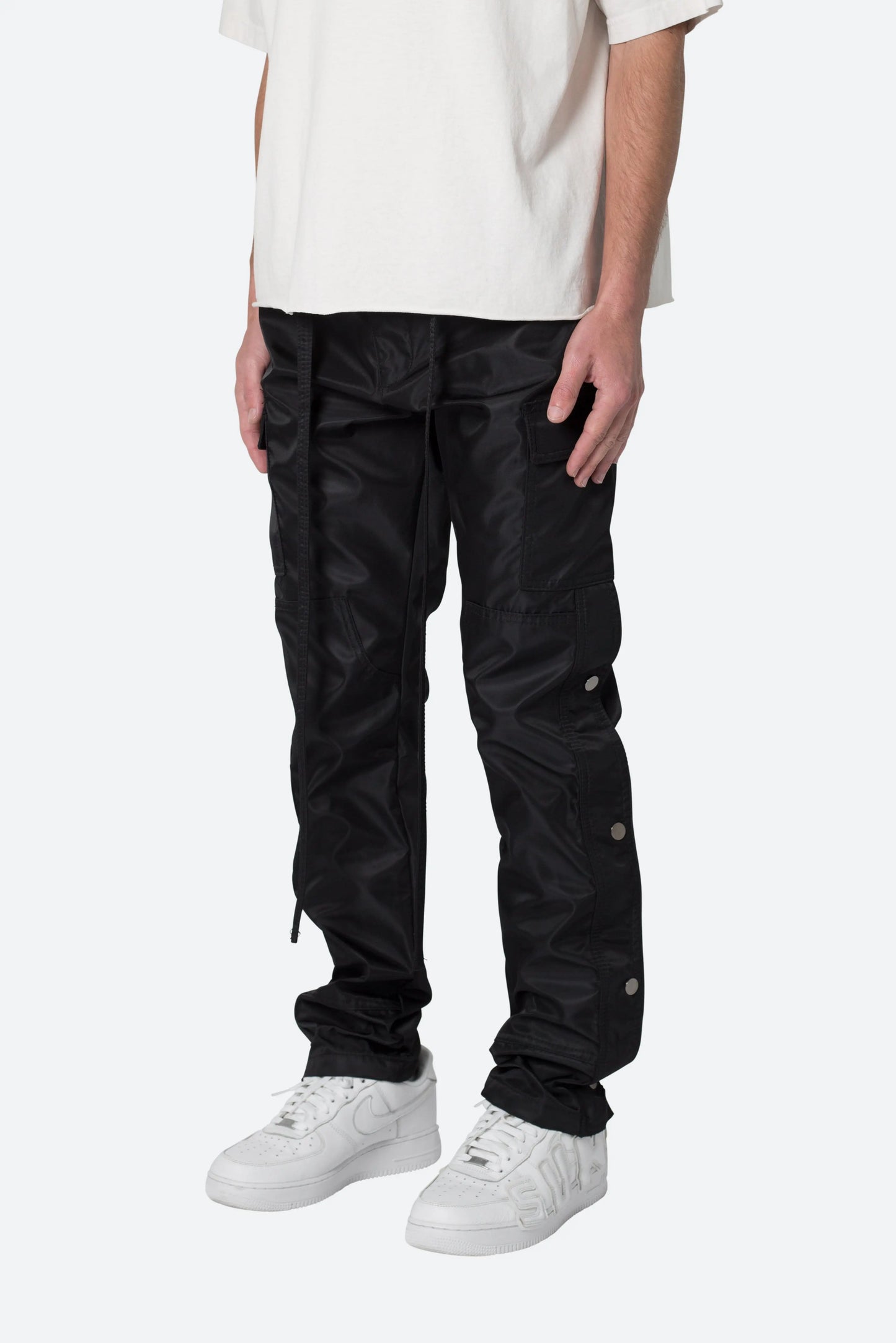 Snap Zipper II Cargo Pants - Black mnml