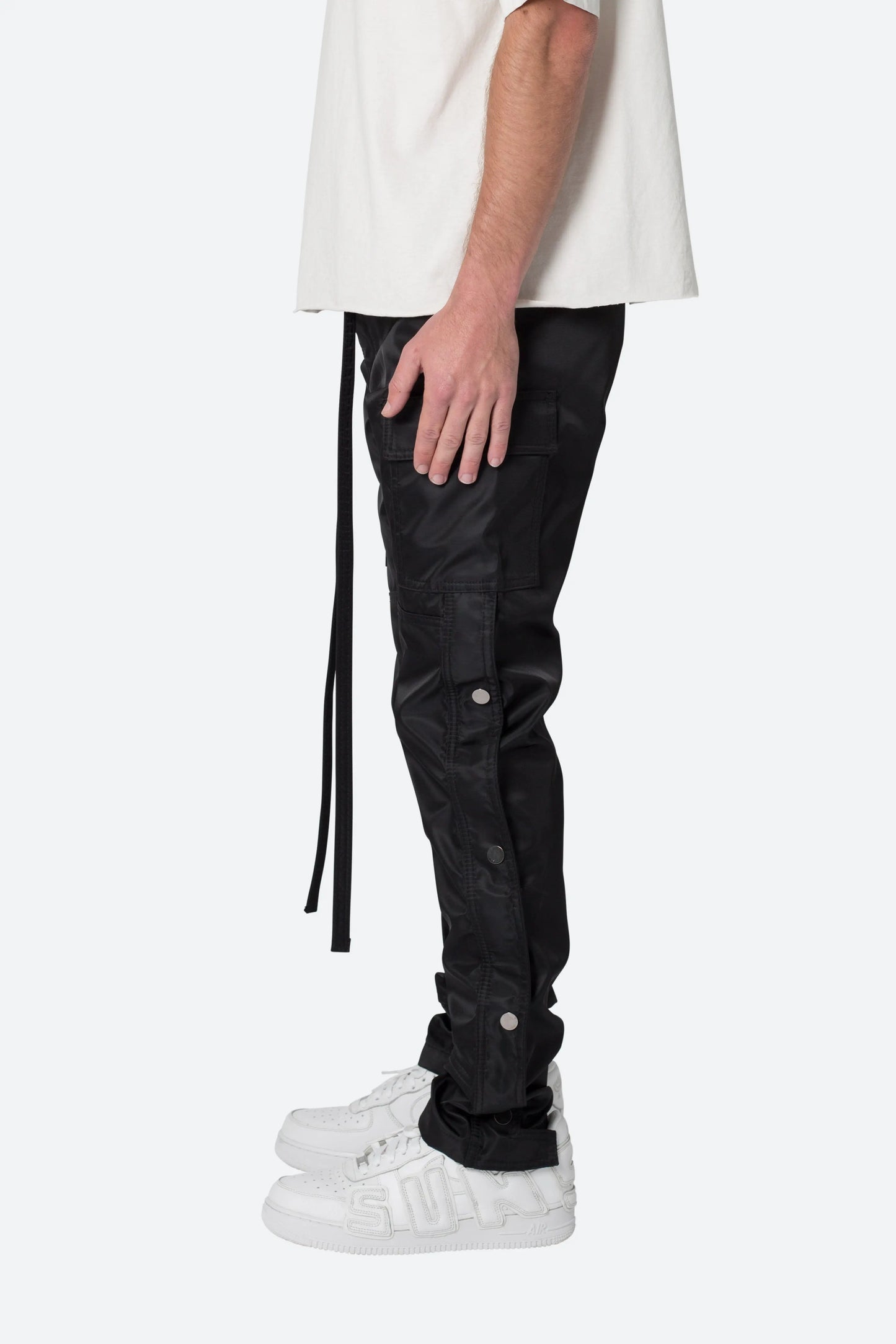 Snap Zipper II Cargo Pants - Black mnml