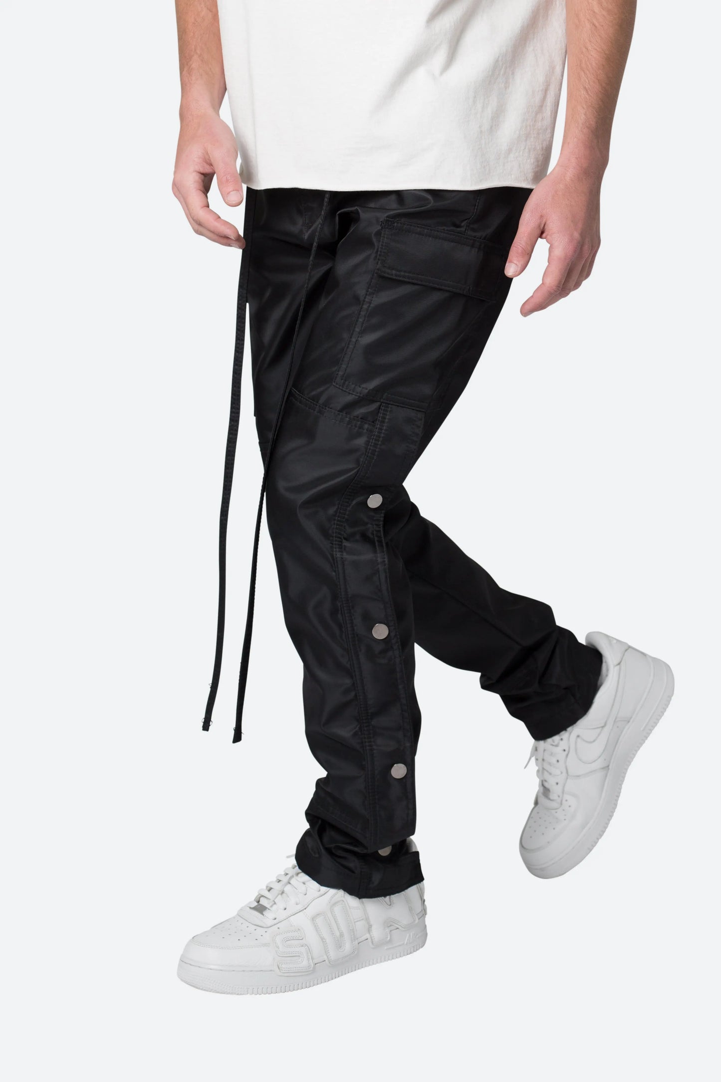 Snap Zipper II Cargo Pants - Black mnml