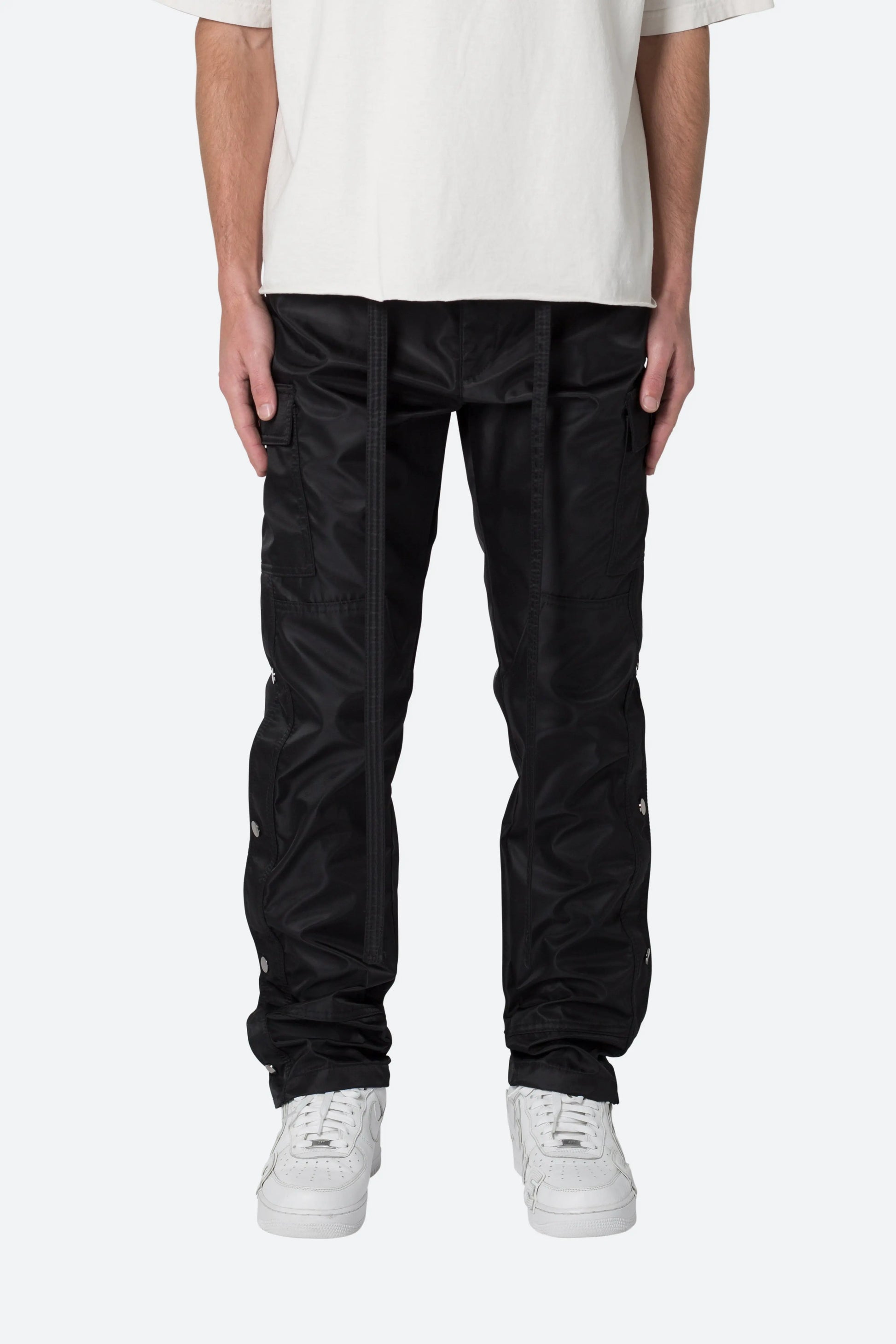 Snap Zipper II Cargo Pants - Black mnml