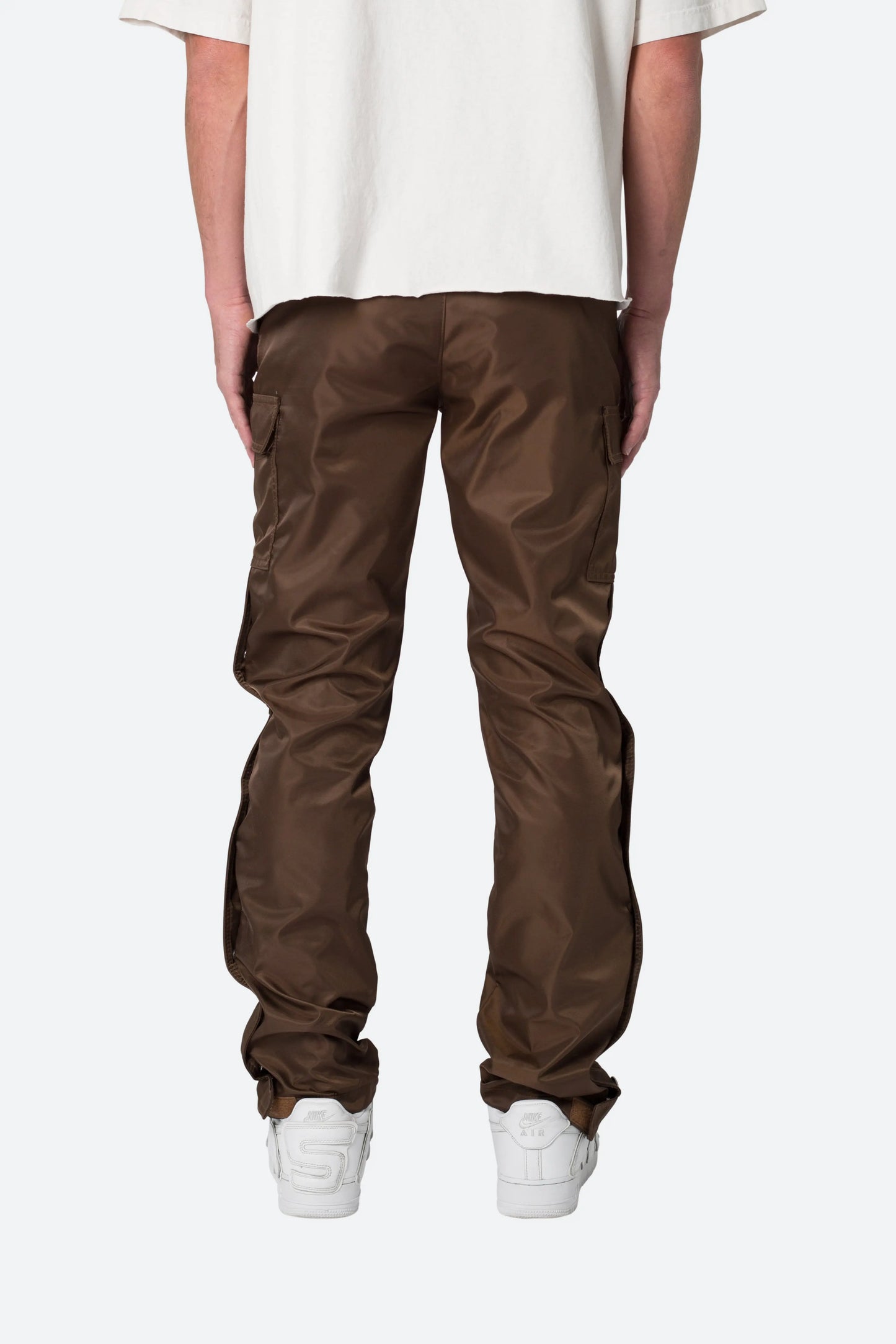 Snap Zipper II Cargo Pants - Brown mnml